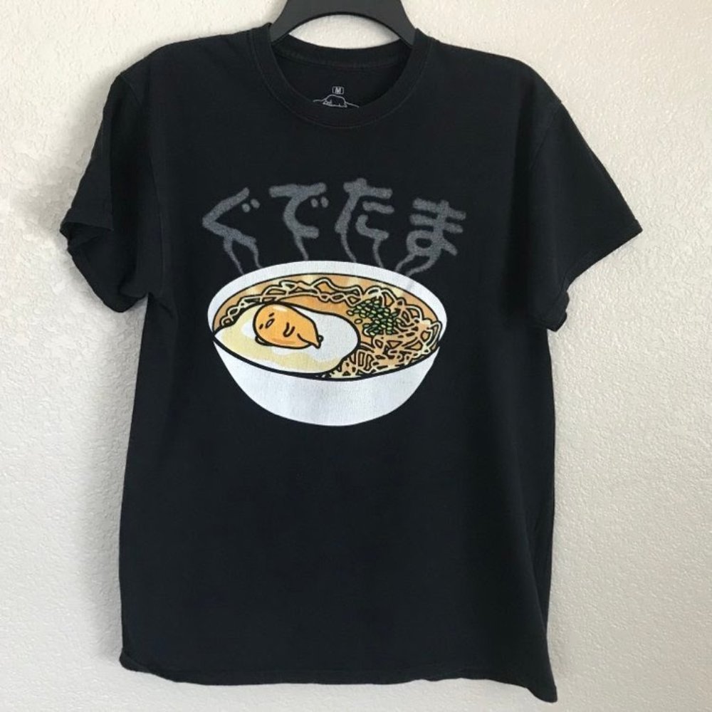 Gudetama Lazy Egg Black Short Sleeve Men's T-shirt